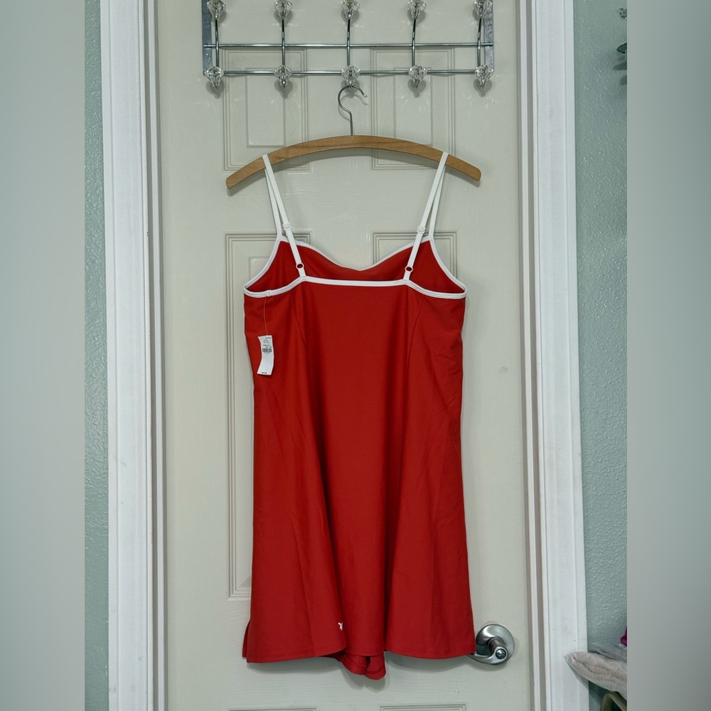 Old Navy Red Mini Slip Dress with White Trim - Picture 5 of 7